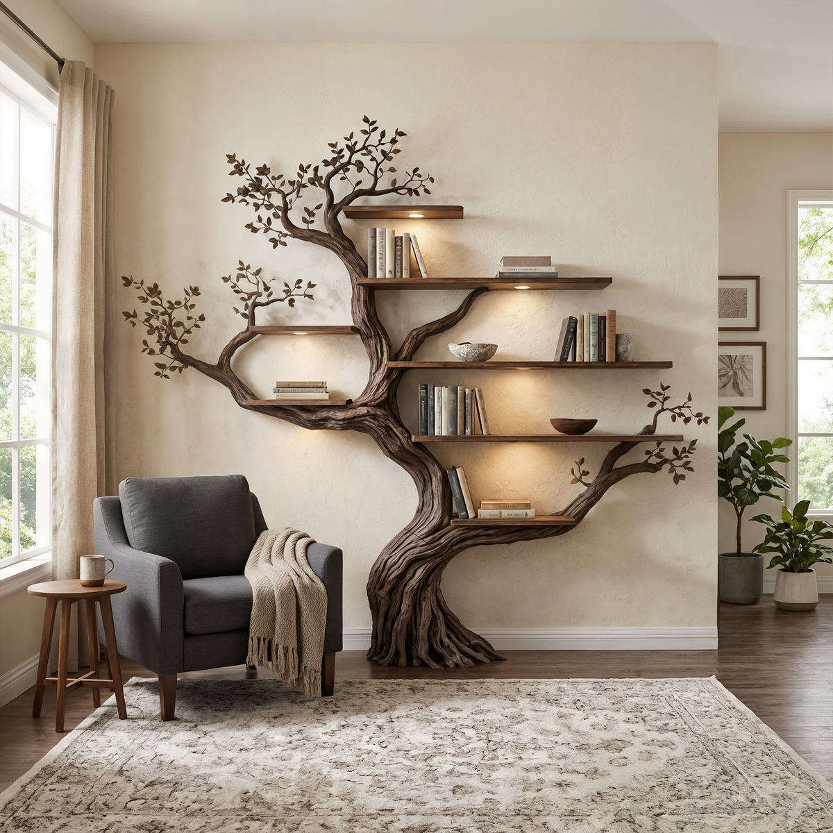Modern Organic Tree Bookshelf