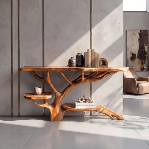 Farmhouse Solid Wood Console Table