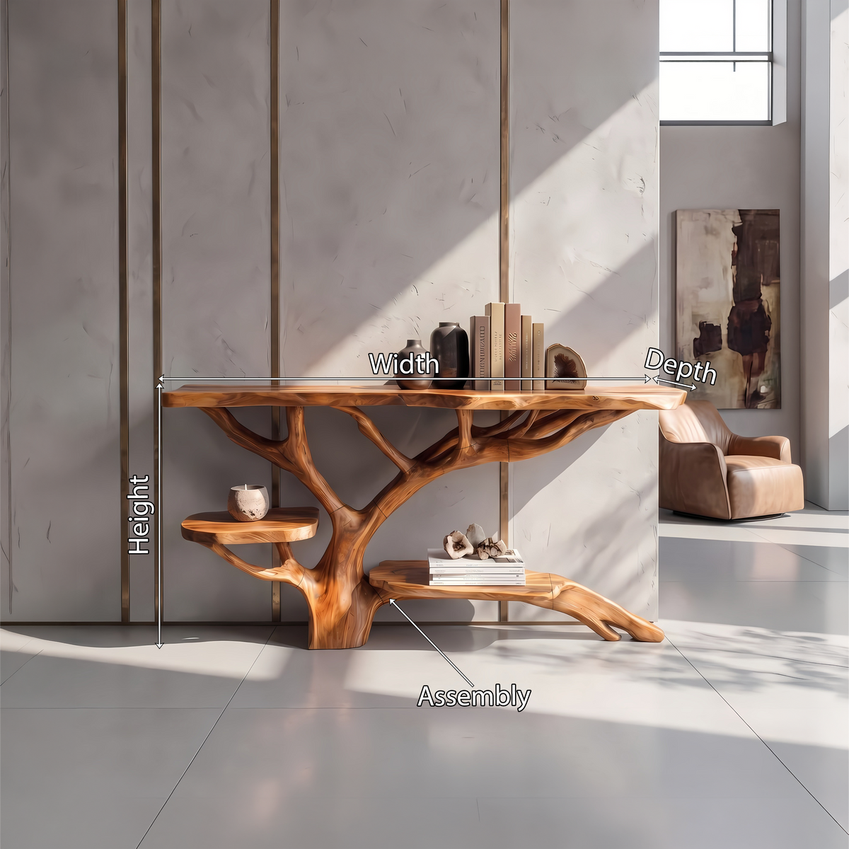 Farmhouse Solid Wood Console Table