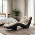 Organic Modern Natural Wood Lounge Chair For Reading Nook