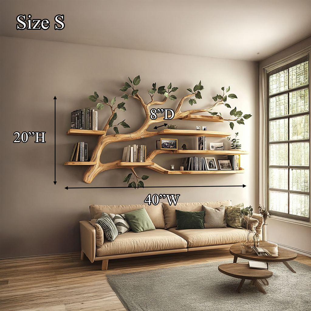 Rustic Tree Wall Shelf