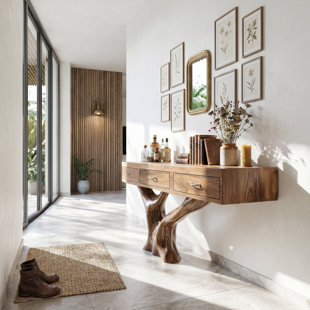 Farmhouse Live Edge Entryway Table