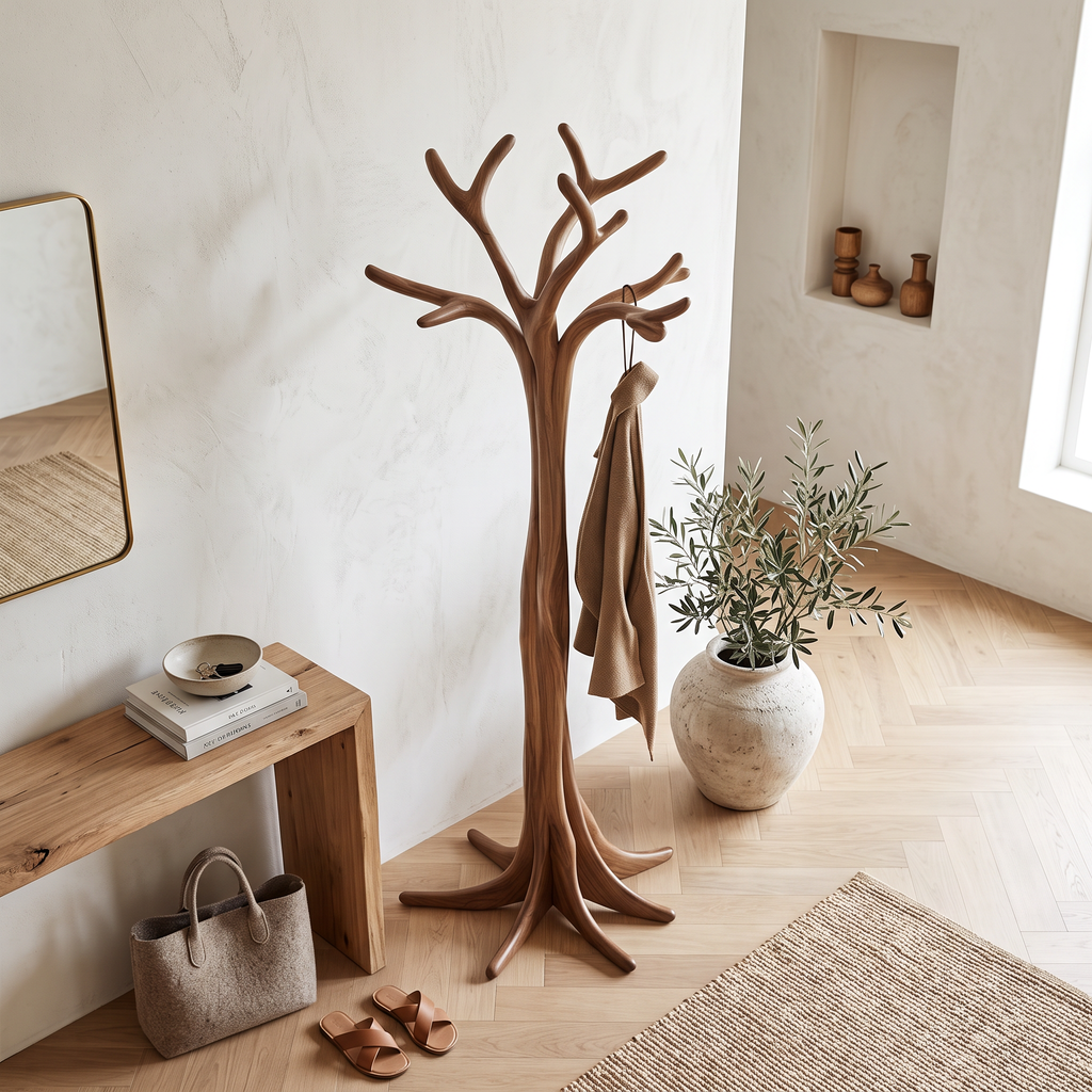 Rustic Tree Branch Coat Rack