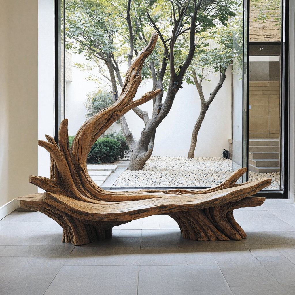Handcrafted Live Edge Bench For Artistic Patio Designs