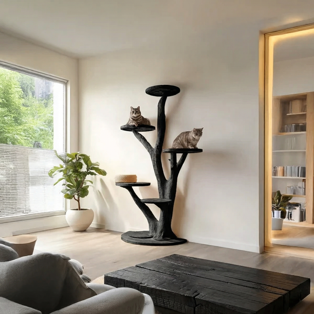 Rustic Tree Cat Tower Living Bedroom