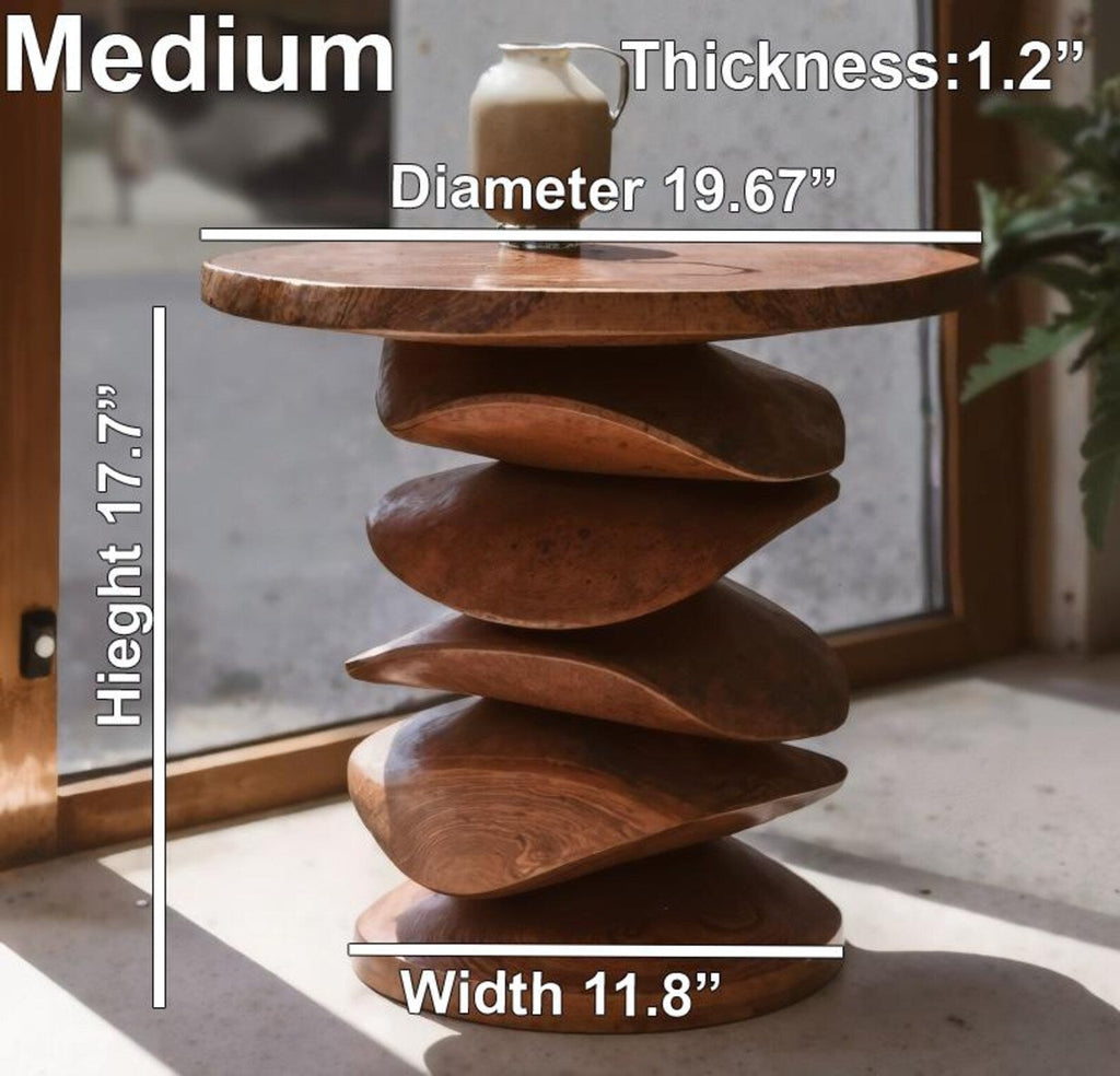 Sculptural Side Table For Living Room Corner Or Balcony