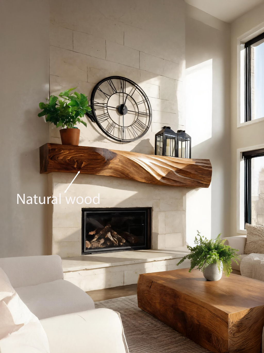 Modern Wooden Fireplace Mantel For Cozy Home Interior