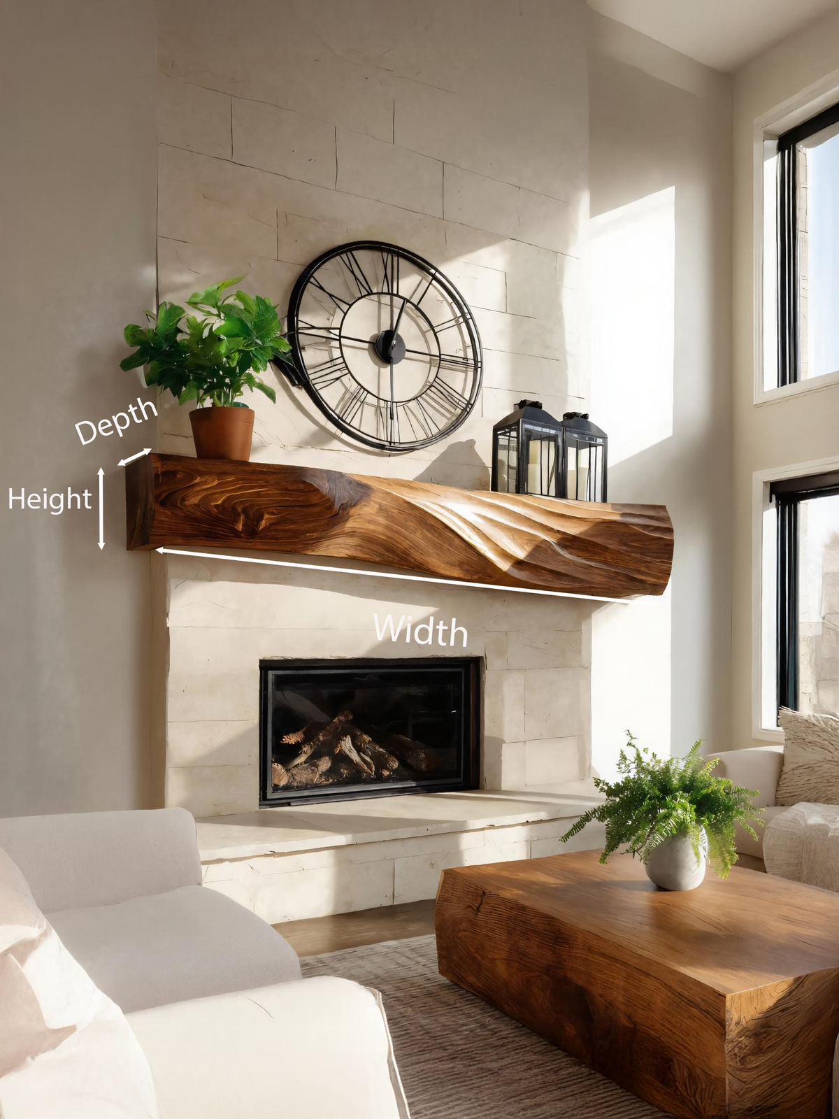 Modern Wooden Fireplace Mantel For Cozy Home Interior
