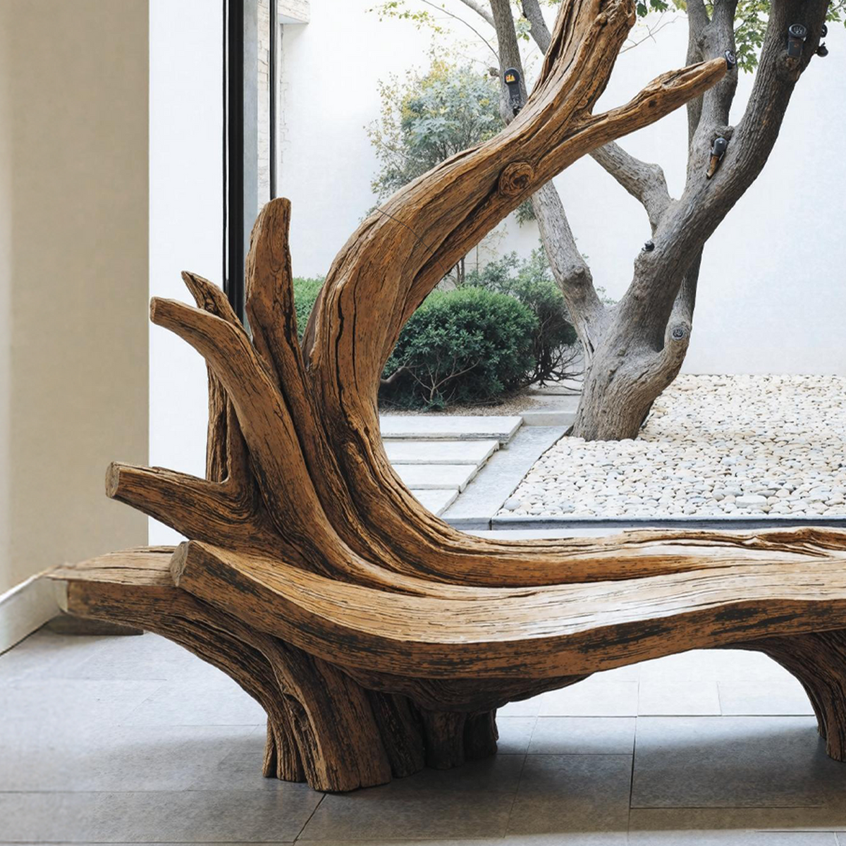 Handcrafted Live Edge Bench For Artistic Patio Designs