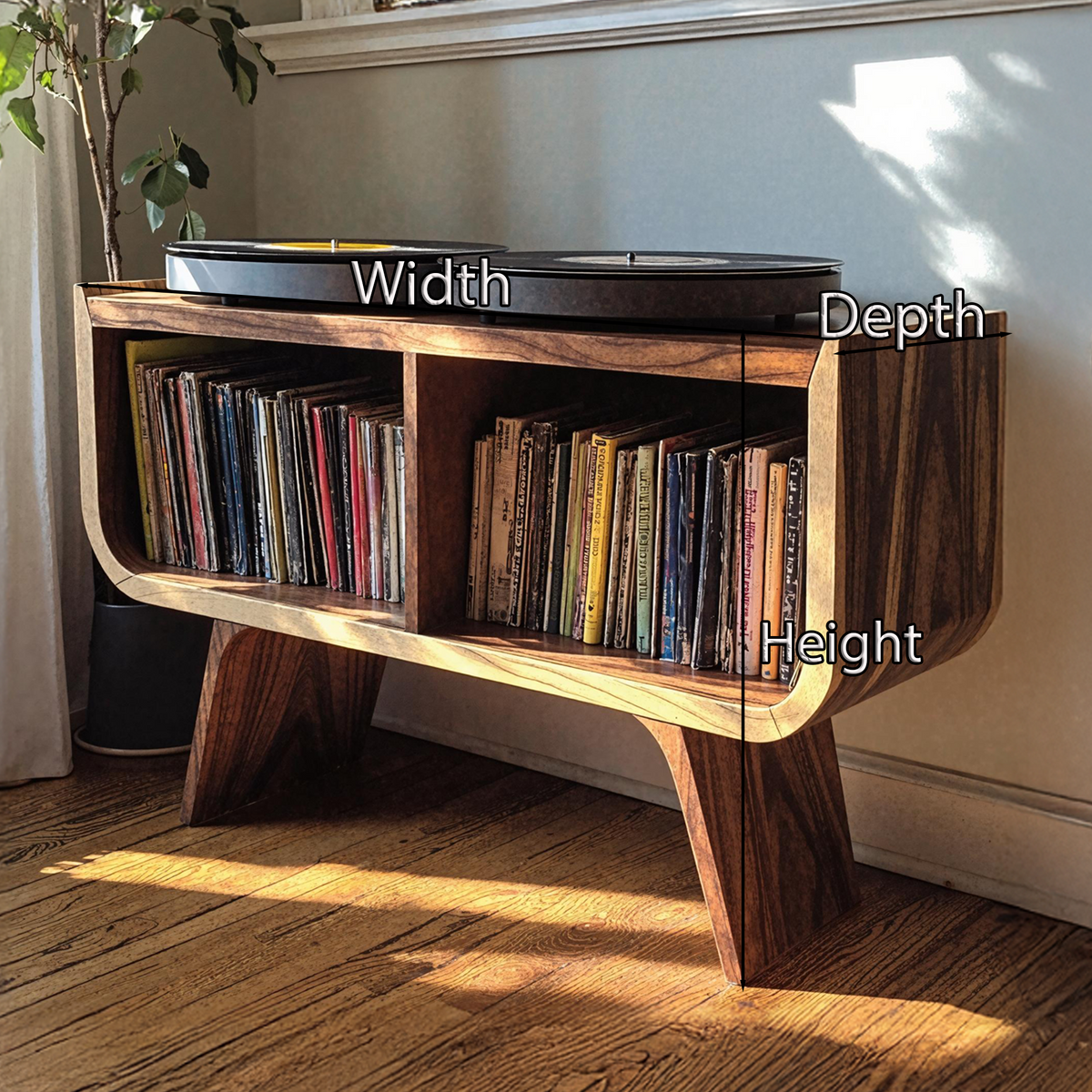 Minimalist Record Player Stand For Living Room