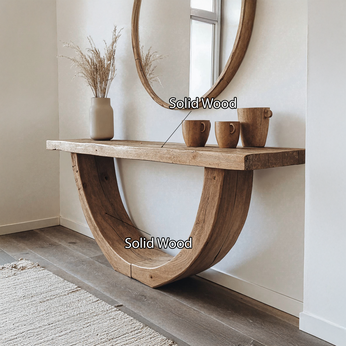 Narrow Console Table Living Edge Table Home Decor